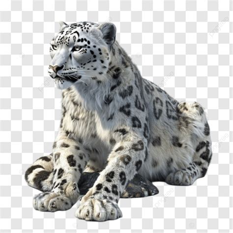 Snow Leopard Panthera Uncia Isolated Snow Leopard Panthera Uncia