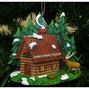 Log Cabin Christmas Ornament