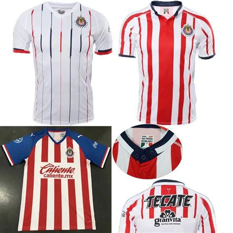 2019 20 Chivas Guadalajara Soccer Jerseys Red Home White Away Jerseys ...