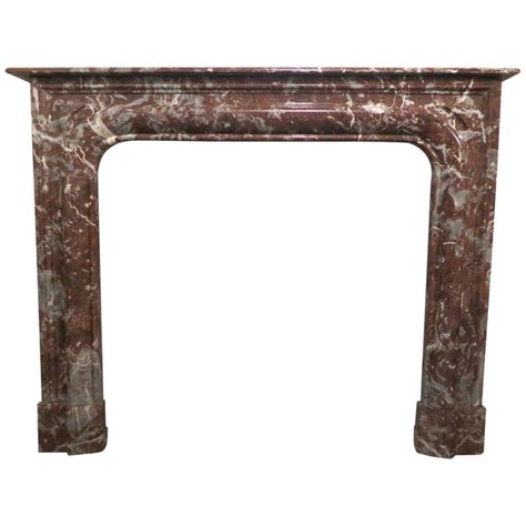 Th Century Red Rouge Royal French Marble Fireplace Mantel Marble