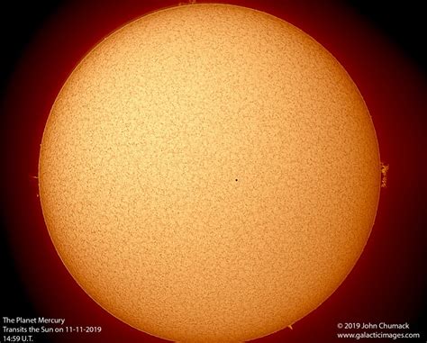 The Planet Mercury Transits The Sun On November 11 2019 Galactic Images