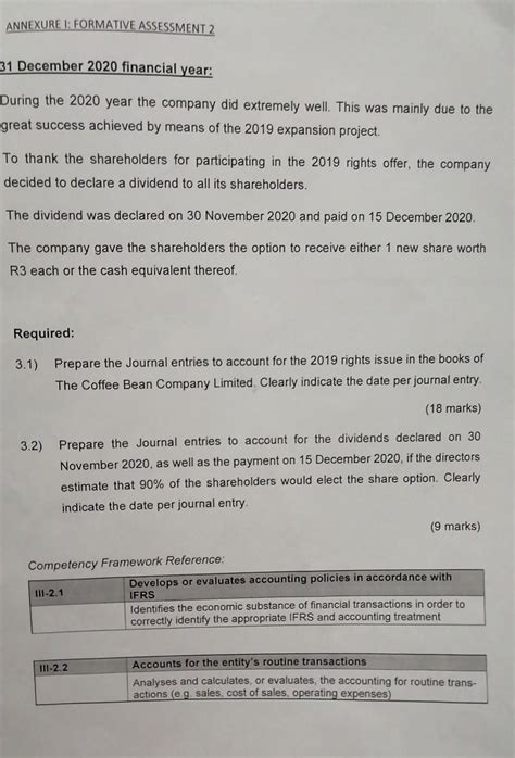 Solved ANNEXURE I FORMATIVE ASSESSMENT 2 Question 3 27 Chegg