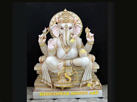 Multicolor Feet Marble Lord Ganesh Statue At Rs In Jaipur Id