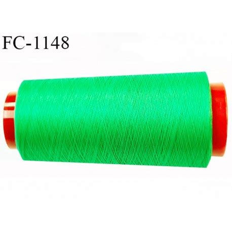 Cone 1000 M Fil Mousse Polyester N110 Couleur Vert Foot Longueur 1000