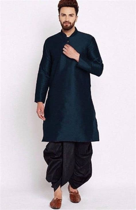 Indian Mens Silk Dhoti Kurta Set Bollywood Traditional Etsy