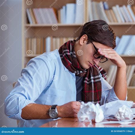 young book writer writing  library stock image image  book