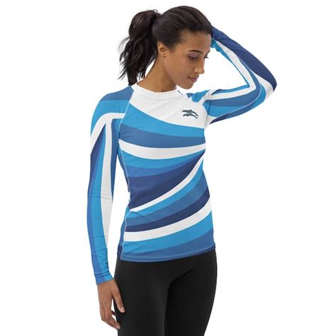 dolphin rash guard  women sun protection  upf long etsy