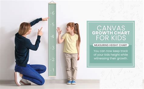 Morxy Canvas Growth Chart For Kids Unisex Kids Room Wall