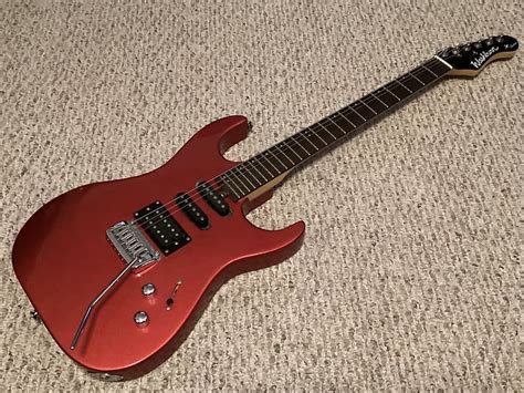 Washburn Pro X Series 6 String Electric Guitar Metallic Red Reverb