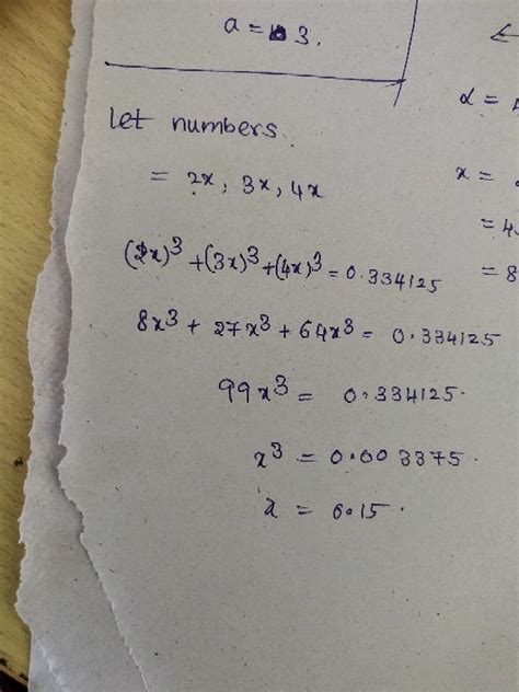 7 Difference Of Two Perfect Cubes Is 189 If The Cube Root Of The