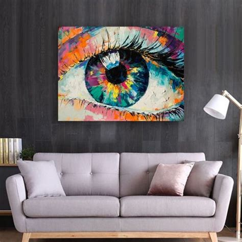 Abstract Modern Art Eye Canvas Modern Art Painting Collection HoMafy