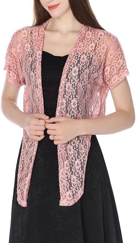 Municipal Womens Open Front Cardigans Bolero Shrugs For Dresses Lace