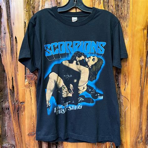 Vintage 1984 Scorpions Us Tour Love At First Sting Single Stitch T Shirt Size L Etsy