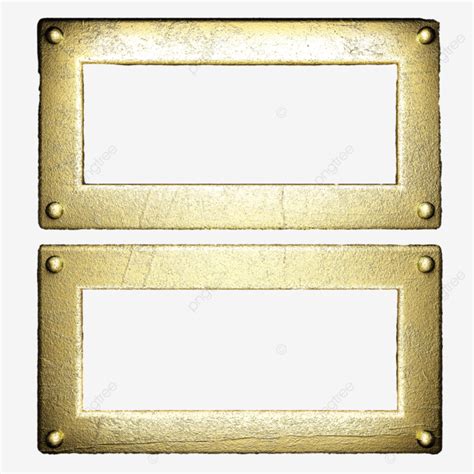 Gold And Silver Grunge Element Borderframe Decoration Steel Shiny