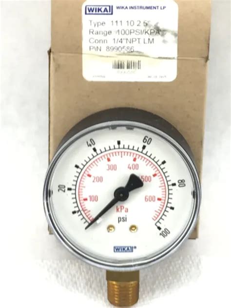 New Wika Pressure Gauge Psi Kpa Npt Lm Fast Ship