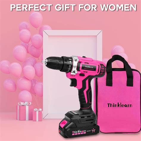 Thinklearn Pink 20v Cordless Drill Set Tl1018