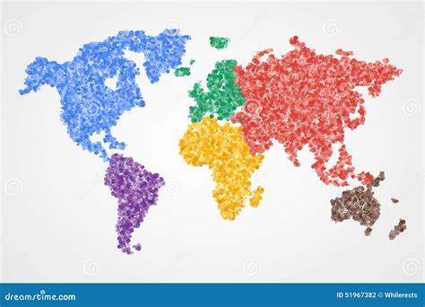 Dotted Round World Map Abstract Vector Stock Vector Illustration Of