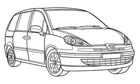 Coloriage Voiture Opel Sketch Coloring Page