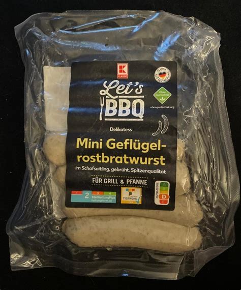 Let s BBQ Mini Geflügé rostbratwurst K Classic kalórie kJ a nutričné