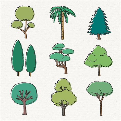 colorful tree  art sticker premium psd rawpixel