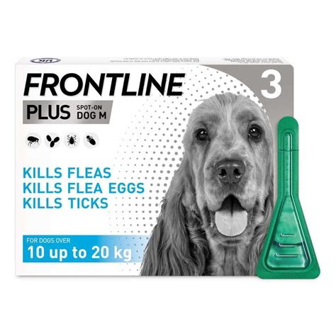 Frontline Plus Fleas, Ticks & Lice Treatment for Dog (Size: M) | Shop ...