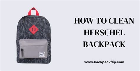 how to clean a herschel backpack