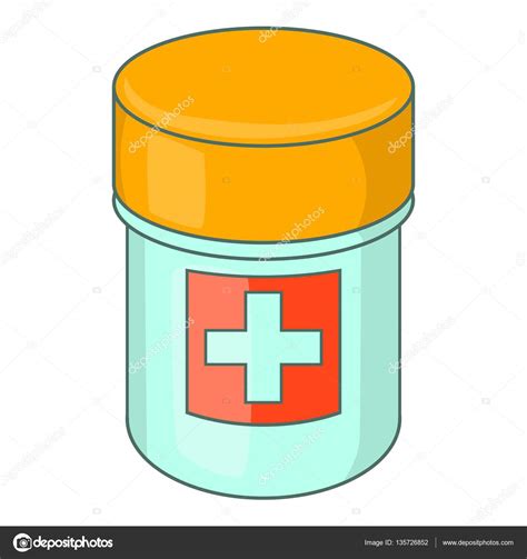 Icono De La Botella De Medicina Estilo De Dibujos Animados Vector De