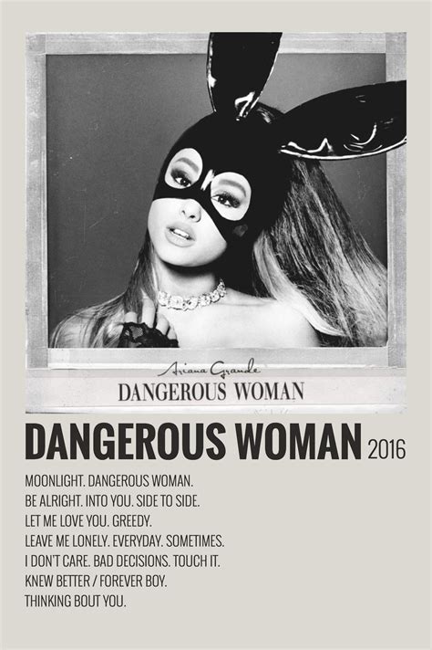 Dangerous Woman By Maja Ariana Grande Poster Music Poster Ideas