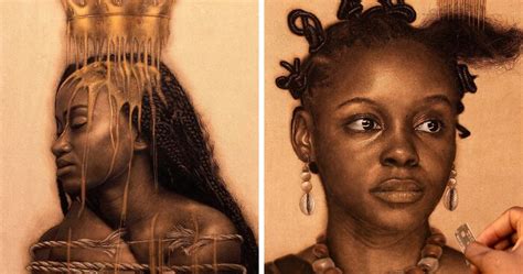 This Nigerian Artist Learned How To Paint With Fire And With Pyrography