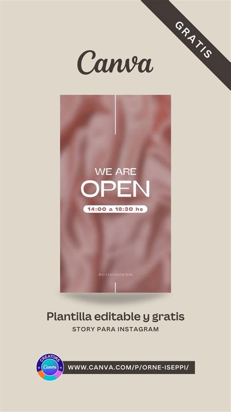 Plantilla Gratis Y Editable En Canva We Are Open Rosa Y Minimalista