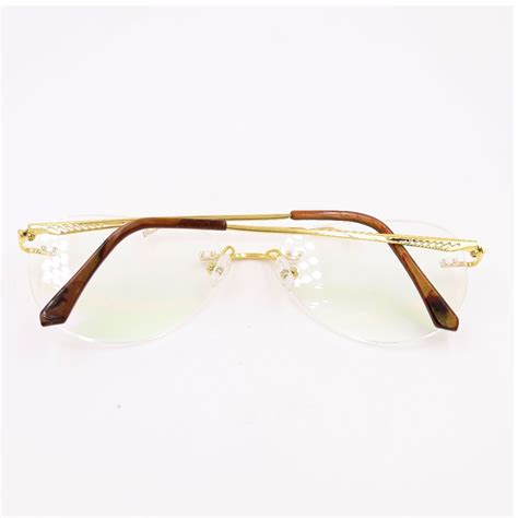 Showroom Of Gold 18kt Rimless Aviator Eyeglasses Jewelxy 229210