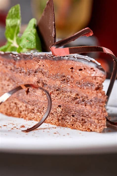 The Sacher Cake Sachertorte Austrian Chocolate Cake Consisting Of