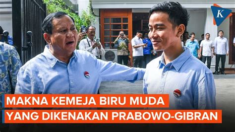 Prabowo Gibran Kompak Kenakan Busana Biru Muda Ternyata Ini Maknanya