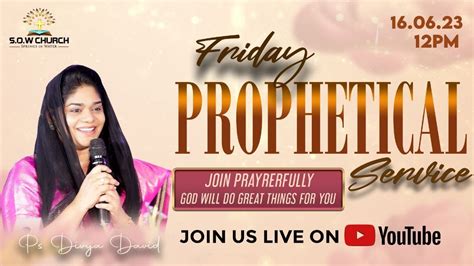 Friday Fasting Prayer Prophetical Live Ps Divya David 16th June 23