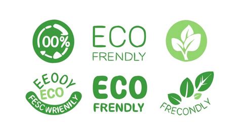 Premium Vector | A green logo with the words eco friendly on it