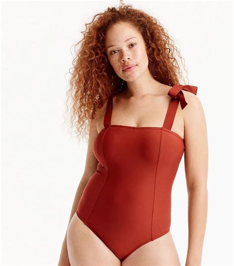 J Crew Grosgrain Tie Shoulder One Piece Swimsuit