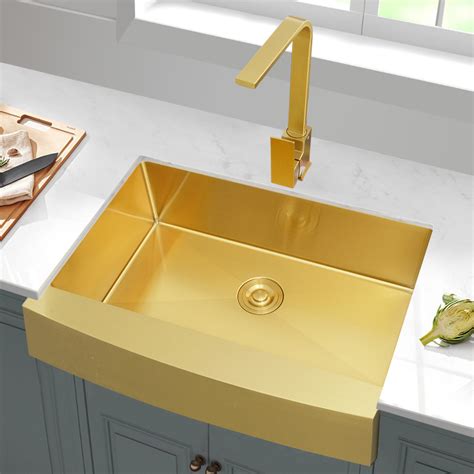 American Luxury Style Single Bowl Nano Golden Above Counter Stainless