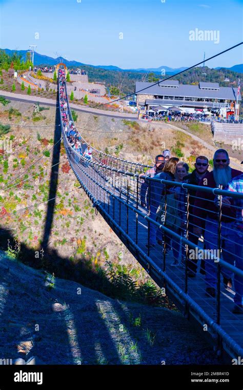 Sky Bridge Gatlinburg Great Smoky Mountains Tennessee Stock Photo Alamy