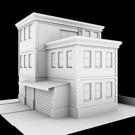 3d Model Building 12 Vr Ar Low Poly Cgtrader