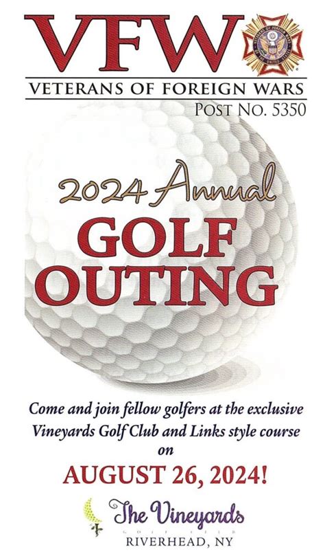 Vfw 5350 2024 Annual Golf Outing The Greater Westhampton Chamber Of