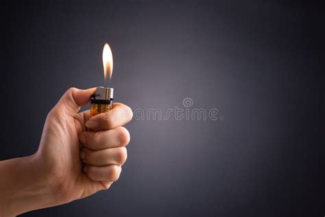 Hand Hold Holding Lighter On White Background Stock Photo Image Of