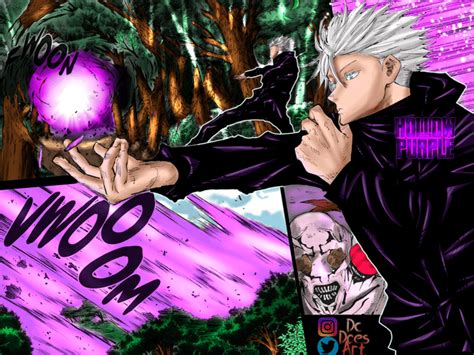 Gojo hollow purple colored (done by me) : r/JuJutsuKaisen