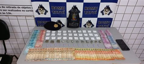 Casal é preso porções de drogas e mais de R 2 mil em Tatuí