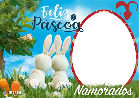 Feliz Páscoa para Namorados Moldura PNG Imagem Legal