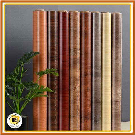 jual stiker pvc motif kayu pvc sheet lebar  cm shopee indonesia