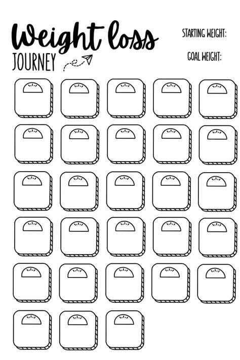 My 52 Week Journey Printable Weight Tracker Weight Loss Coloring Sheet Health Tracker Digital