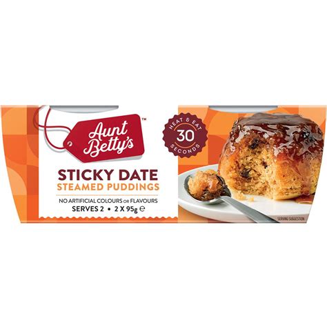 Aunt Betty S Sticky Date Steamy Puds X G Woolworths