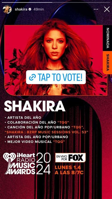 Shakira Sigue Arrasando Y Acumula Nuevas Nominaciones En Los IHeart