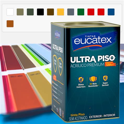 Tinta Acr Lica Ultra Piso Premium Semiacetinado L Eucatex Diversas