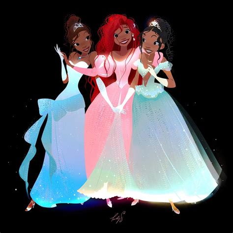 Tiana From The Princess The Frog Halle Bailey As Ariel From The